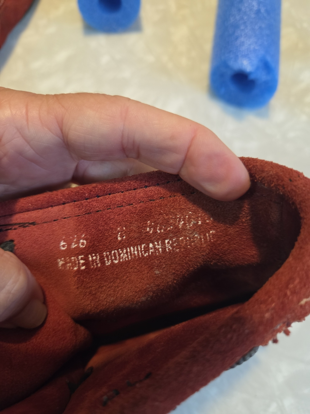 Vintage 90's Fringed Minnetonka Lace-Up Suede Moccasins - Picture 8 of 9